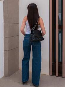 Hitanina Women's Light-Colored Casual Denim Jeans - Medium Wash - View 2