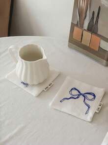 Joivida 10cm Posavasos de Poliéster (Diseños de Enredadera/Uva/Lazo/Vela) - Elegantes manteles para bebidas de mesa para el hogar/cocina/oficina, un regalo pensativo para amigos y familiares, posavasos decorativos para bebidas - Montaña rusa - Ver 6