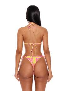 Musera Resort 印花比基尼上衣，Y2K风格，性感度假风，可爱泳装，海滩夏季款 - 彩色 - 查看 3