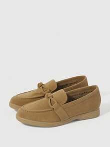 Sleekvia Casual Versatile Commuting Fringe Decor Flat Loafers - Camel - View 10