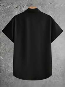 Manfinity BRENVOR 寬鬆男士字母圖形彩塊衫，不帶內搭