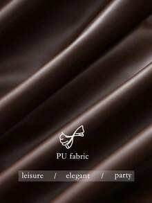 Franclia Petite Bộ 2 món gồm áo in họa tiết da báo và chân váy ngắn bằng da PU dành cho nữ, thích hợp cho mùa xuân/thu. - Nhiều màu - Xem 4