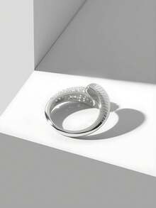 MOTF PREMIUM NHẪN MẠ VÀNG 18K, THIẾT KẾ HỌA TIẾT, ĐÍNH ĐÁ TOÀN BỘ. - Bạc - Xem 9