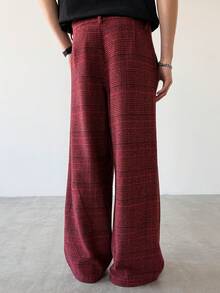 Manfinity Hypemode Quần tây nam kiểu dáng cổ điển, họa tiết kẻ caro, túi xéo, thích hợp cho mùa Thu/Đông. - Nhiều màu - Xem 2