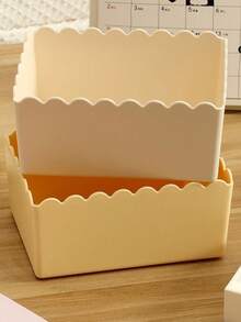 Joivida 1Pc Lace Cream-Style Storage Box – Multi-Use Organizer For Cosmetics Jewelry & Home - Multicolor - View 8
