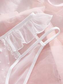 Women's Sexy Lace Patchwork Underwear, White Thin Triangle Panties - White - View 9