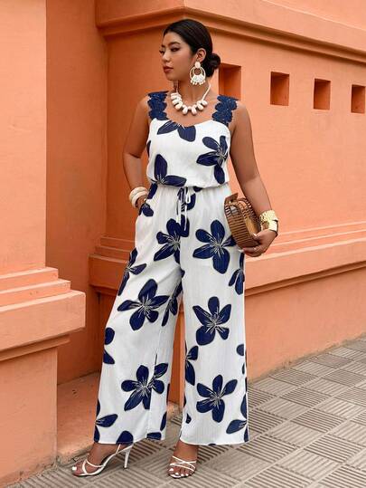 Weeklong Plus Size Strapless Jumpsuit, Fashionable For Summer