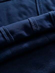 AXEPEAK Áo hoodie dáng suông xẻ tà, phong cách Y2K. - Màu xanh lam - Xem 3