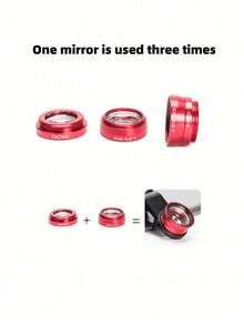 1 Set Of 3-In-1 Camera Lens Clip With Wide Angle Macro Fisheye Lens And External SLR Magnifying Lens, Ideal As Macro & Wide Angle Shooting Prop Halloween Decoration. Best - Multicolor - View 5