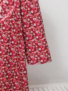 Young Girls Loose, Elegant, Simple & Comfortable Young Girl Abaya Style Pattern Dress,Kids - Multicolor - View 5