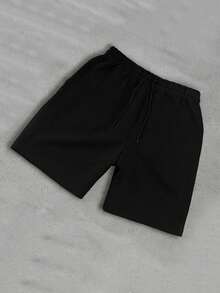 Manfinity EMRG 男士时尚休闲宽松口袋街头风黑色短裤