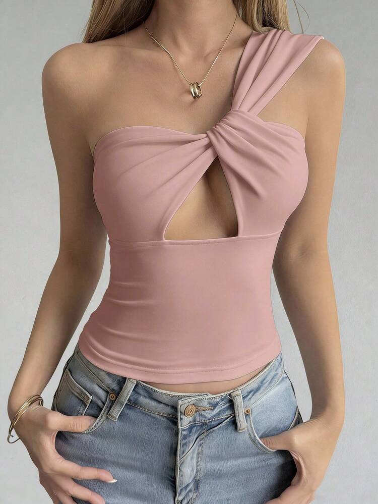 Women's Hollow Cross Strap Fitted Sexy Casual Camisole Top For Summer Y2k