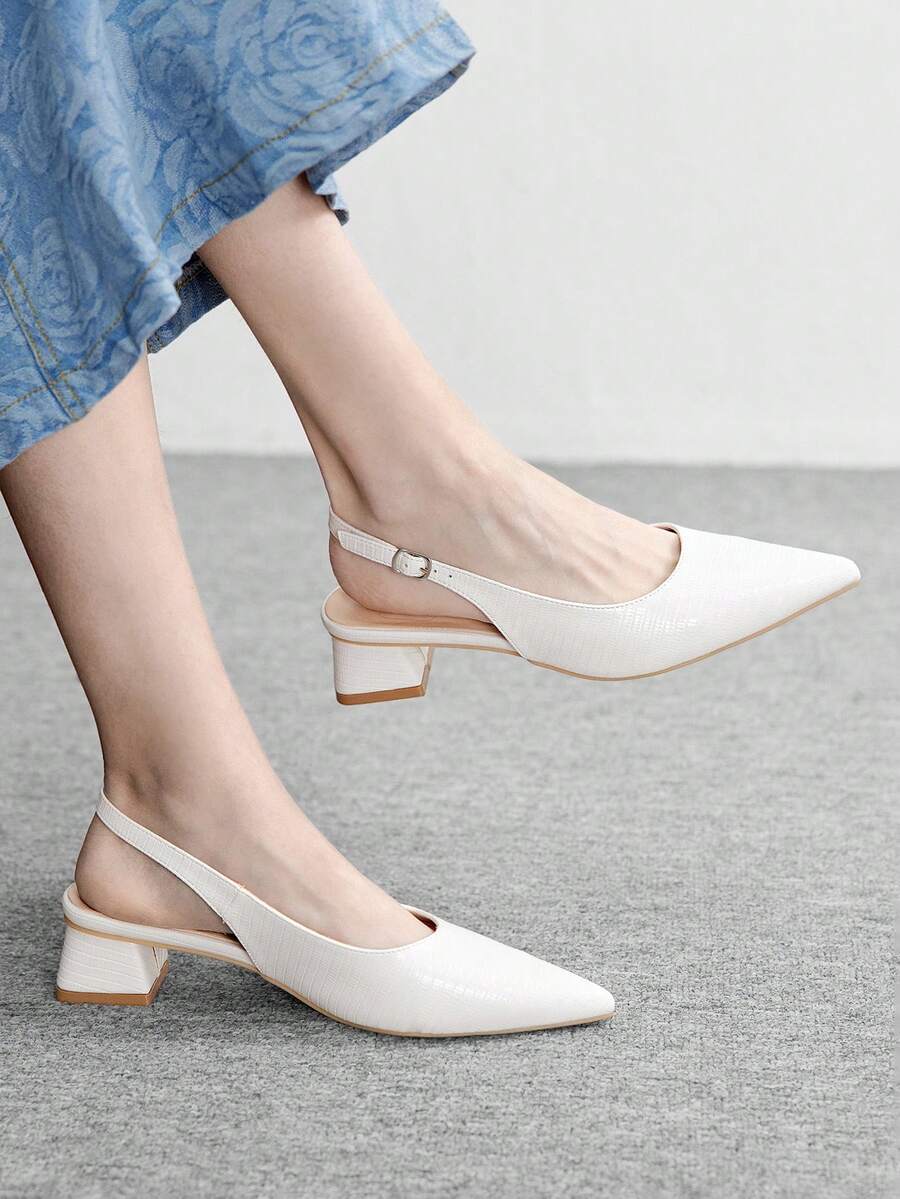 CUCCOO BIZCHIC Women's Pointed Toe High Heel Pumps, Suitable For Outings, Daily Commute - White - View 1
