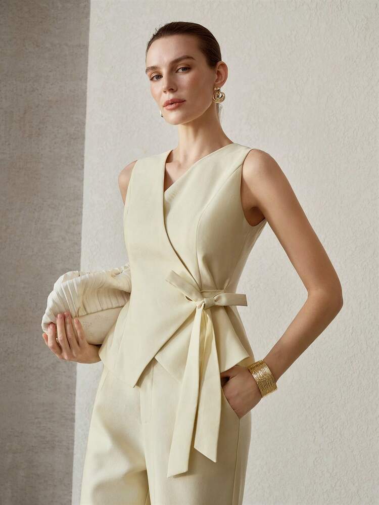 WOMEN'S ELEGANT WRAP TIE VEST