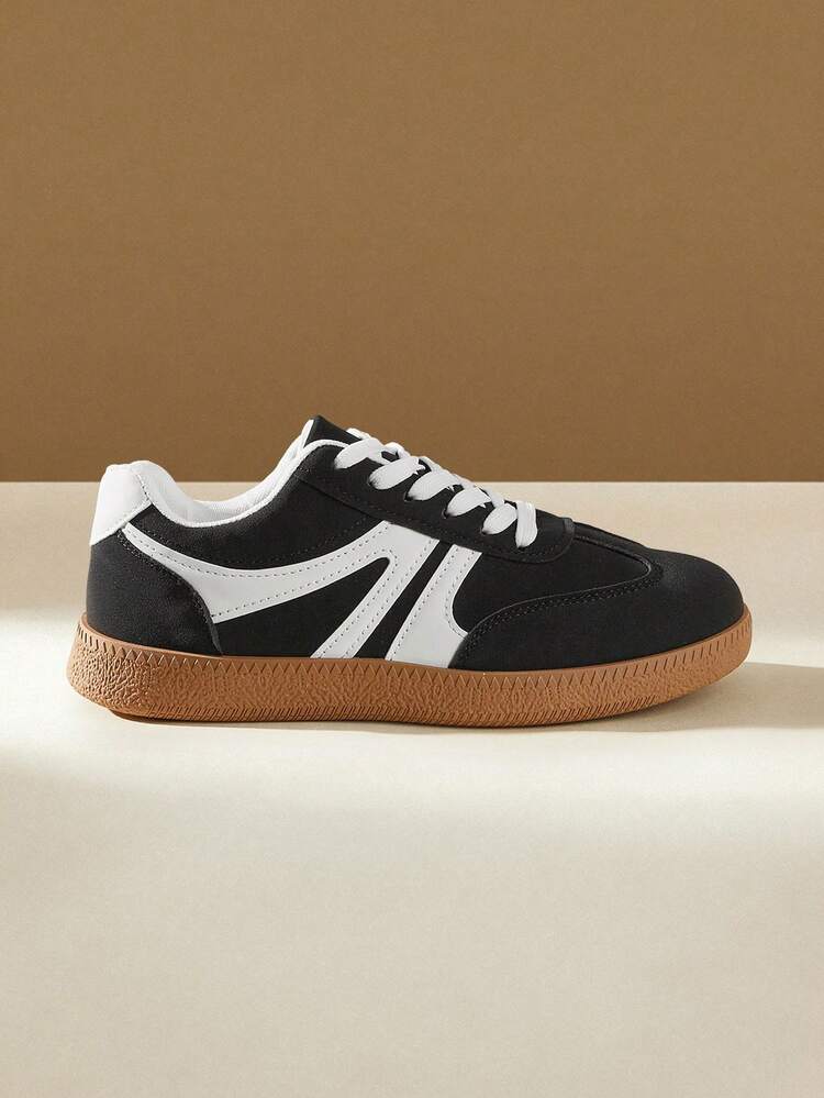 CUCCOO EASI Women Casual Color Block Lace Up Shoes