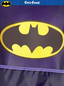 BATMAN X Cozy Pixies 1件印花防水婴儿喂食围兜，长袖，易清洗 - 彩色 - 查看 7