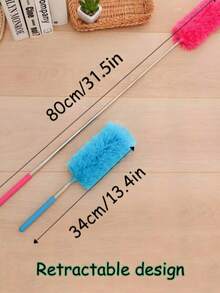 可调节伸缩超细纤维除尘掸，家用除尘刷，除尘刷，家用空调羽毛汽车家具清洁刷，伸缩柄羽毛除尘掸，家用清洁刷，家居用品 - 彩色 - 查看 4