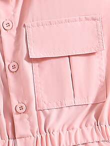 SHEIN Girls' Fashionable Casual Jumpsuit With Pockets, Suitable For Outings, Home, School, Gatherings, Daily Wear, Suitable For Summer, Military Green Neutral Color, Workwear Design Girls Casual Jumpsuit Jumpsuit Shorts With Pockets