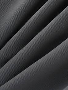 Franclia 女士高腰破洞拼接设计短裤，金属扣装饰，梭织面料，A字百搭款式，休闲时尚宽松版型 - 灰色 - 查看 6