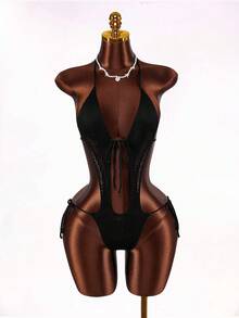 Amplova Women's Halter Backless Rainbow Yarn Jumpsuit, Sexy & Avant-Garde, Suitable For Vacation Outfits - Multicolor - View 3