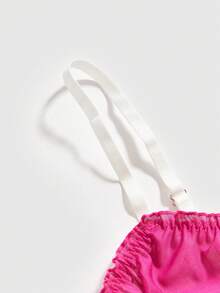 ROMWE Kawaii 3pcs Cute Mesh Rose Floral Camisole Bralette Set - Multicolor - View 3