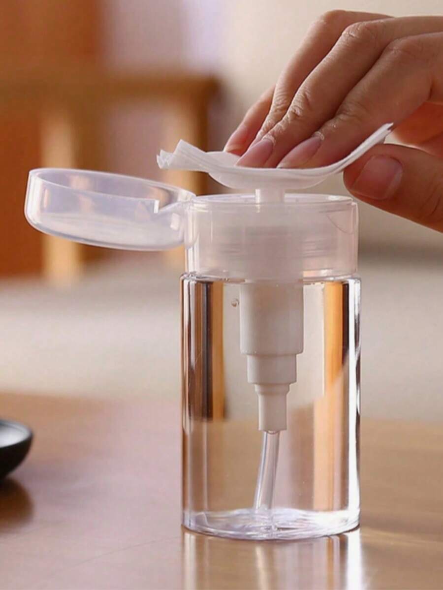 100ml/120ml/150ml/200mlRefillable Pump Bottle, Makeup Remover Oil Pump Bottle, Toner Hydrating Travel Refill Bottle, Empty Bottle Without Other Contents, Do Not Fill With Liquids Over 60°C To Avoid Deformation,Container,Bathroom - White - View 1