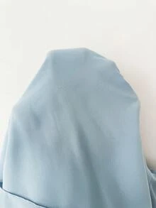 Modelyn 女士时尚露肩A字短裙 - 藍色 - 查看 7