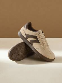 CUCCOO EASI 2026 New Spring Women's Retro Versatile Casual Sports Shoes, Flat White Sneakers - Beige - View 4
