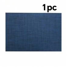 1pc/4pcs/6pcs Navy Blue Placemats - Easy-To-Clean Washable Vinyl Placemats - Wipe-Resistant Heat-Resistant Placemats - 45 X 30 Cm (Navy Blue) - Multicolor - View 11