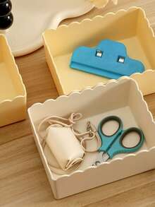Joivida 1Pc Lace Cream-Style Storage Box – Multi-Use Organizer For Cosmetics Jewelry & Home - Multicolor - View 10
