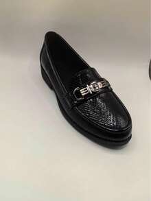 CUCCOO BIZCHIC 女鞋 平底小皮鞋 手工串珠乐福鞋 - 黑色 - 查看 6