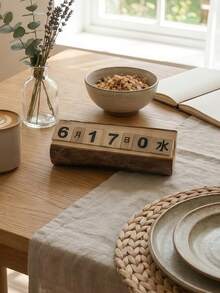 Joivida Wooden Desk Calendar Desktop Decor (2 Sizes) - Adjustable Date/Month/Week Wooden Table Calendar Ornament, Thoughtful Gift For Friends & Family, Rustic Home Office Desk Decor Accent - Wooden calendar ornament - View 7