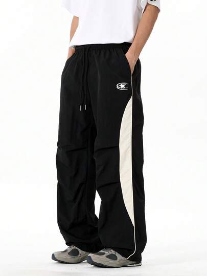 Manfinity Sport Corelite Pantaloni sportivi casual versatili con tasche oblique a contrasto e vita con coulisse