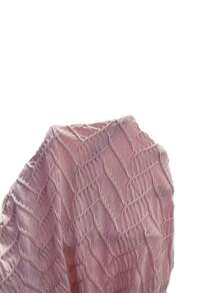 Rafferiza Women's Vacation Casual Fringe Texture Asymmetrical Hem Round Neck Tank Top - Baby Pink - View 6