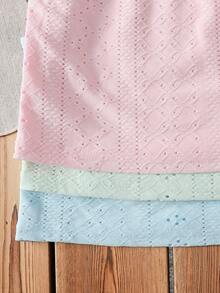 SHEIN 3件組：純色與條紋針織無袖上衣，粉色夏季少女上衣，可愛春季女孩服飾套裝，少女上衣 - 彩色 - 查看 3