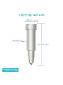 1pc Premium Carbide Steel Engraving Tip Tool For Maker 3/Maker/Venture/Explore 3/Air 2/Air/One Multi Material Use On Soft Metal Leather Acrylic Plastic Craft Supplies Must Haves - Silver - View 5