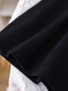 男婴夏季休闲字母印花T恤和短裤套装 - 彩色 - 查看 7