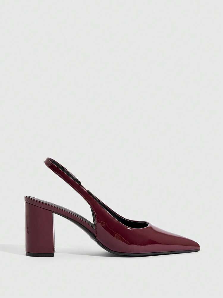 CUCCOO SZL Women's Pointed Toe Thick Heel High Heels, Elegant Sexy Fashion Pumps For Dates, Afternoon Tea, Parties, Formal Events, And Daily Wear