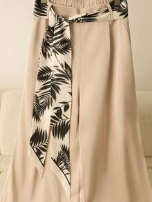 Franclia 新款春夏高腰显瘦女式西装裤 - 香檳色 - 查看 4