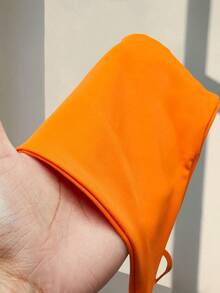 Amplova 女士3D兰花泳衣，性感前卫，适合春夏泳装、海滩、度假、约会、派对，性感比基尼套装 - 橘色 - 查看 8