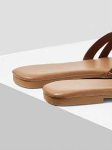 Mnmlis Women's Fashion Outdoor Casual Slippers, Flattering - Coffee Brown - View 3