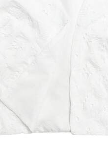 Franclia 女士刺绣镂空开襟休闲背心外套 - 白色 - 查看 7