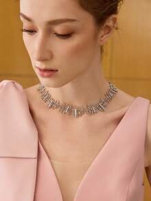 MOTF PREMIUM TRENZADO, LÍNEA, BRILLO DE DIAMANTE, COLLAR - K blanco - Ver 4