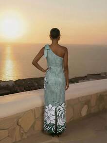 CAJUNI Paisagem Geometrica针织中长连衣裙 价格：22 - 綠色 - 查看 2