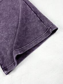 PAVTROS 男士休闲水洗工装运动裤，黑色抽绳腰带，黑色工装牛仔裤，男士宽松工装裤，宽松版型工装裤，男士水洗黑色工装裤，男士黑色工装裤，宽松工装休闲裤，宽松裤，运动裤，慢跑裤，宽松 - 紫色 - 查看 6