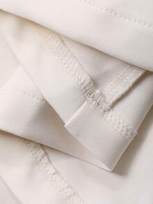 DAZY 2pcs Women Casual Collared Patchwork Top And Long Skirt Set - Black and White - View 8