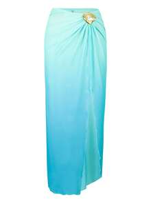 Swim SXY 女士性感紧身优雅沙滩网纱裙，夏季度假优雅两件式泳衣 - 藍色 - 查看 8