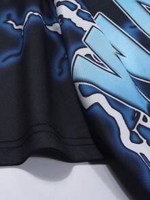 ROMWE MEN Street Life Men's Letter Print Round Neck Short Sleeve Casual Versatile T-Shirt - Multicolor - View 4