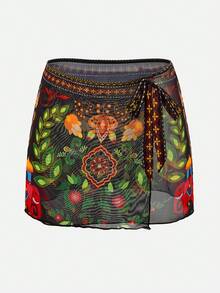 Swim Oasis Women's Vacation Beach Swimsuit Set With Skirt,New Women's Swimwear ArrivalFor School,Suitable For Holiday, Date, Afternoon Tea, Western, Cruise, Beach, Island, Road Trip, All Seasons, Music Festival, Boho Vacation,Bohemian Vacation, Chill Autumn ,Western Boho ,Elegant Tops For Women,Positioning Print Strap Top + Positioning Print Skirt, Summer Outfit Three Piece Swimsuit Set Three Piece Bathing Suit 3piece Swimwear Two Piece Swimsuits Bathing Suits For Women Boho - Multicolor - View 7