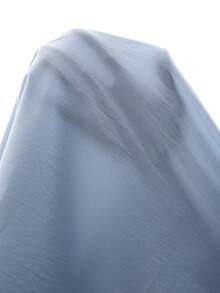 Modelyn Women's Elegant Floral Puff Sleeve Plain Dress, Summer Summer Modest Dress Light Blue Long Dress Baby Blue Women Dress Casual Long Dress French Style Dress - Baby Blue - View 8